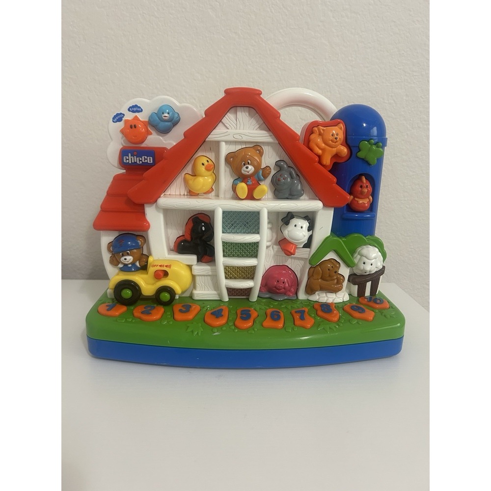Chicco Interactive Bilingual English Spanish Music Lights Farm Animal SoundsToy